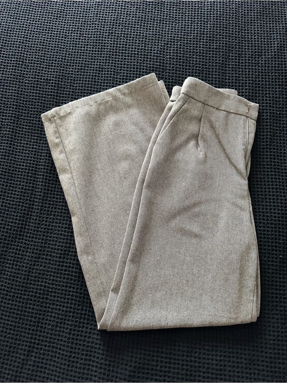 Brown and white wide leg dress pants